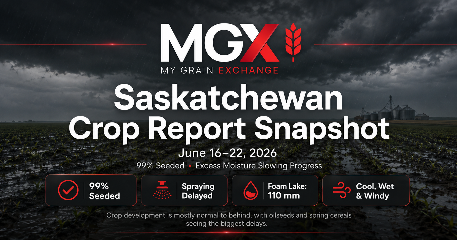 Saskatchewan Crop Report Snapshot: June 16–22, 2026