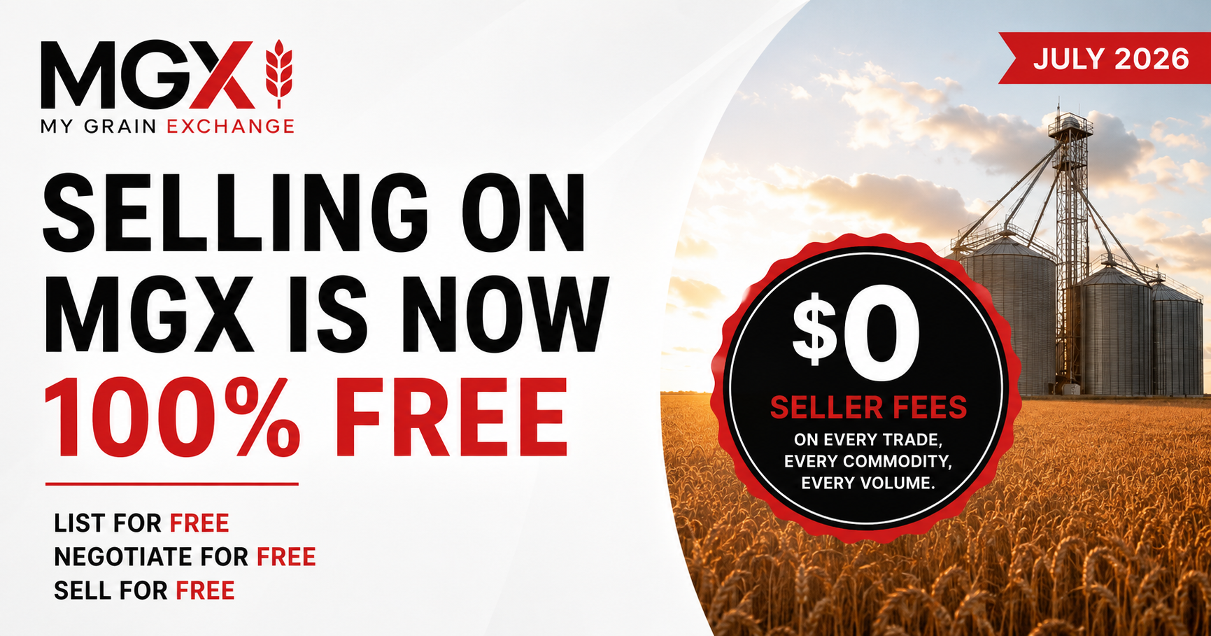 Selling on MGX Is Now 100% Free